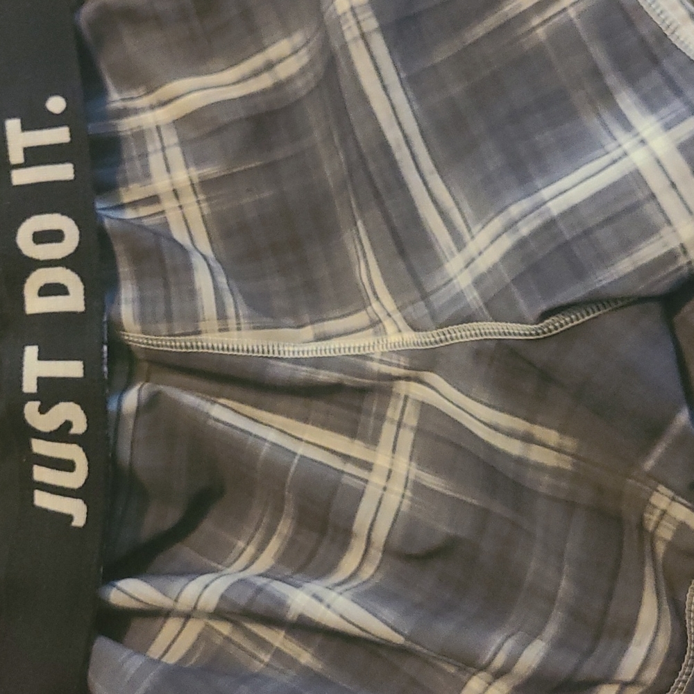 Nike Dri-Fit Black/Grey Gingham Running Shorts